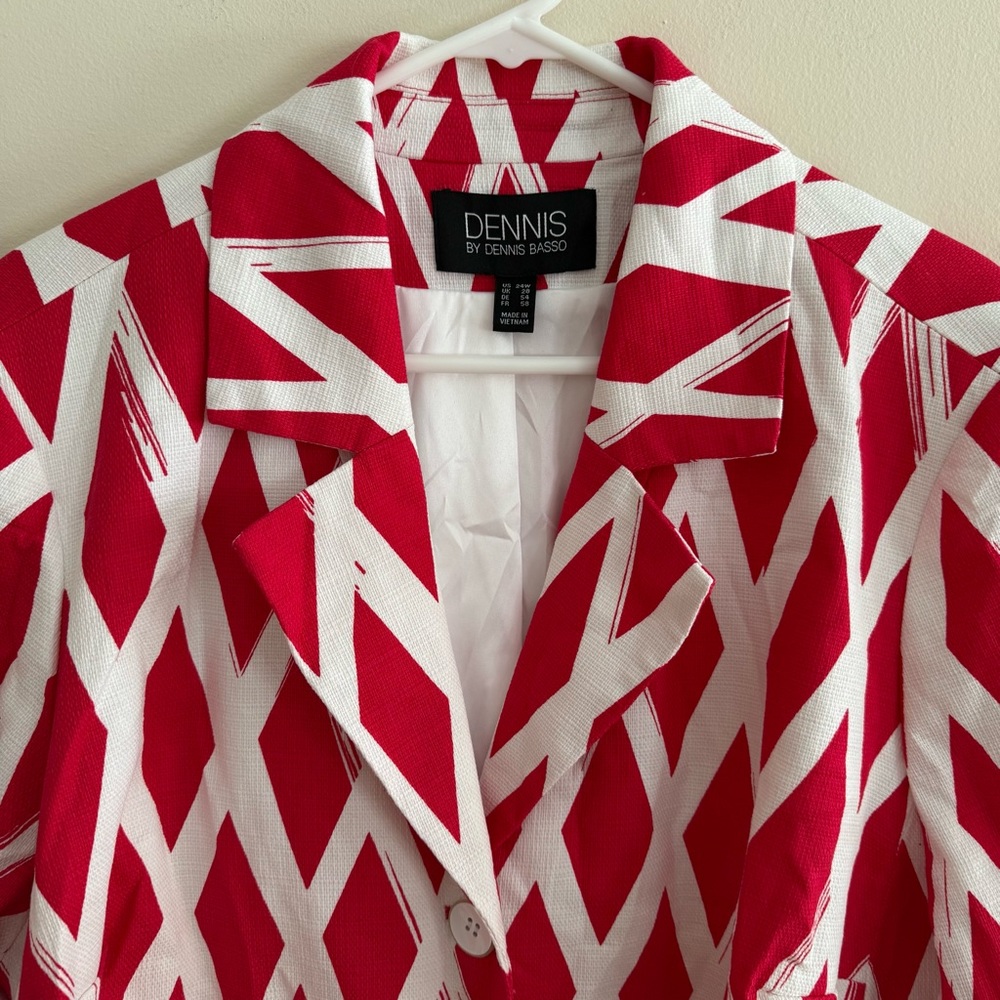 Dennis Basso Wide Printed Topper Jacket - Picture 2 of 11